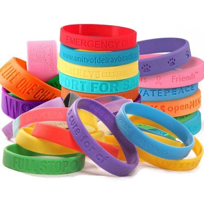 3/4 inch Debossed Wristband-A