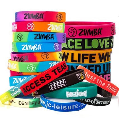 Custom Silkscreen Printed Silicone Wristbands-AA