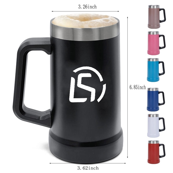 24Oz Stainless Steel Insulated Tumbler Cup With Handle