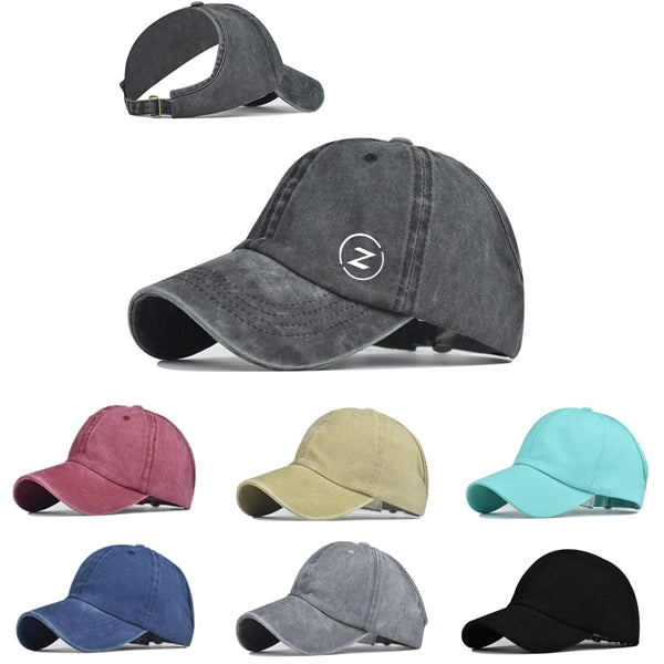 Half Empty Top Ponytail Baseball Cap