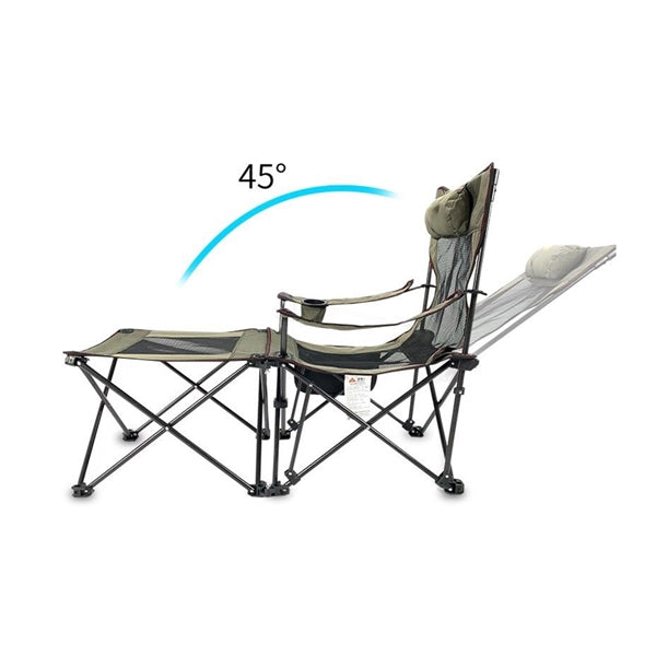 Folding Camping Chair With Footrest