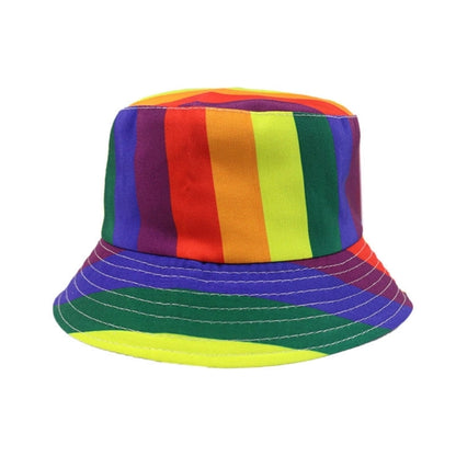 Packable Summer Travel Fisherman Rainbow LGBT Bucket Hat