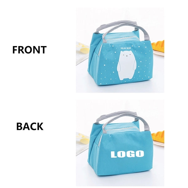Cartoon Cute Lunch Bag Zipper Insulated Tote