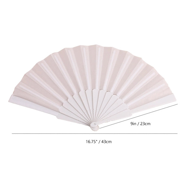 Plain Noodles Plastic Folding Fan