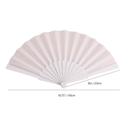 Plain Noodles Plastic Folding Fan