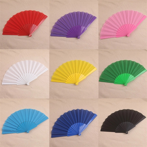 Plain Noodles Plastic Folding Fan