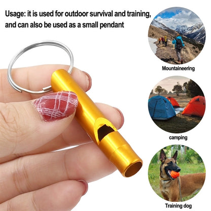 MOQ 50 Safety Whistle Aluminum Keychain