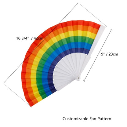 LGBT Rainbow Pride Hand Folding Fan