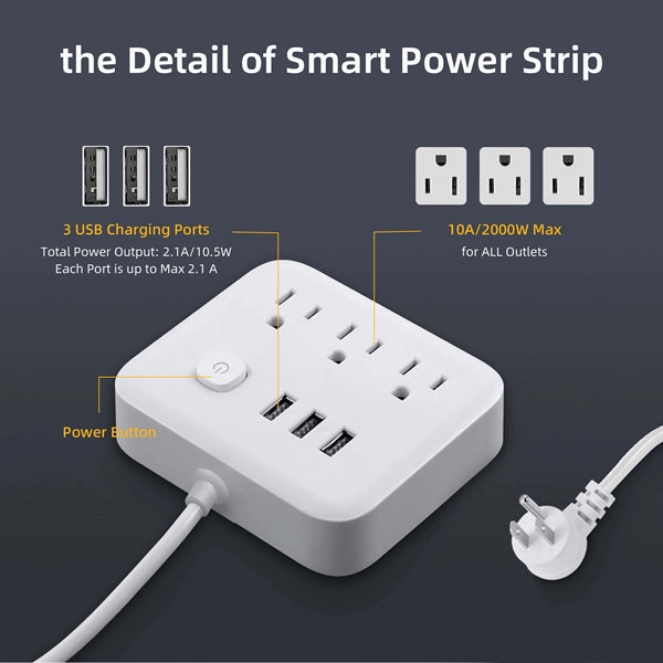 Power Strip With USB-A