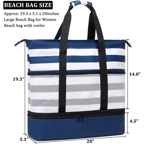 Beach Tote Bag with Cooler