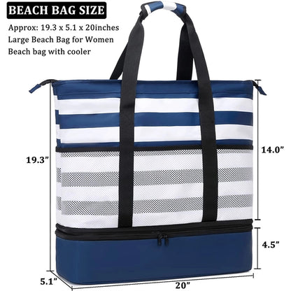 Beach Tote Bag with Cooler