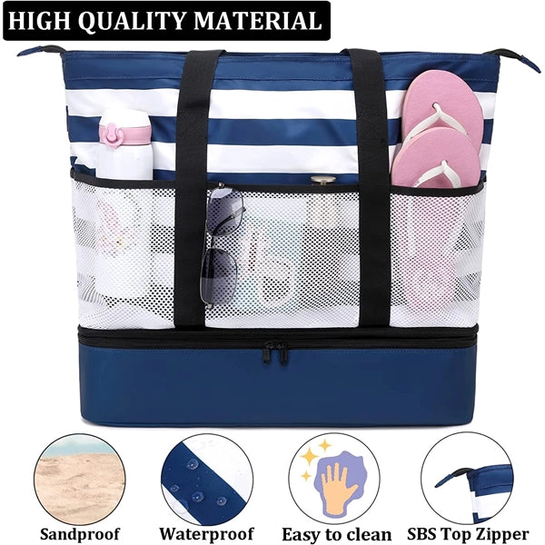 Beach Tote Bag with Cooler