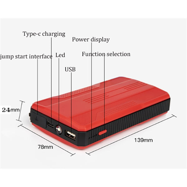 8000mAh Power Bank Car Jump Starter with Case