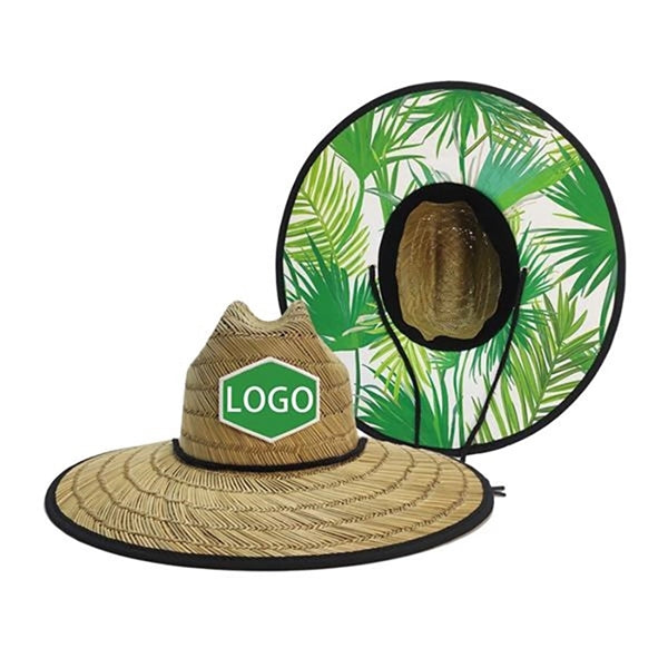 Beach Sun Straw Hat with logo