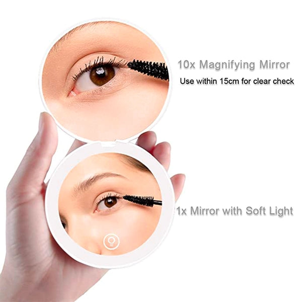 Compact Mirror With Led Light