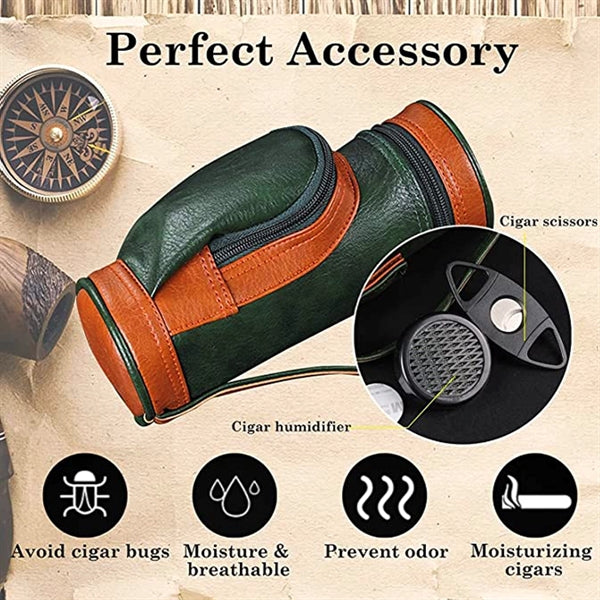 Golf Bag With Cigar Cutter And Humidifier