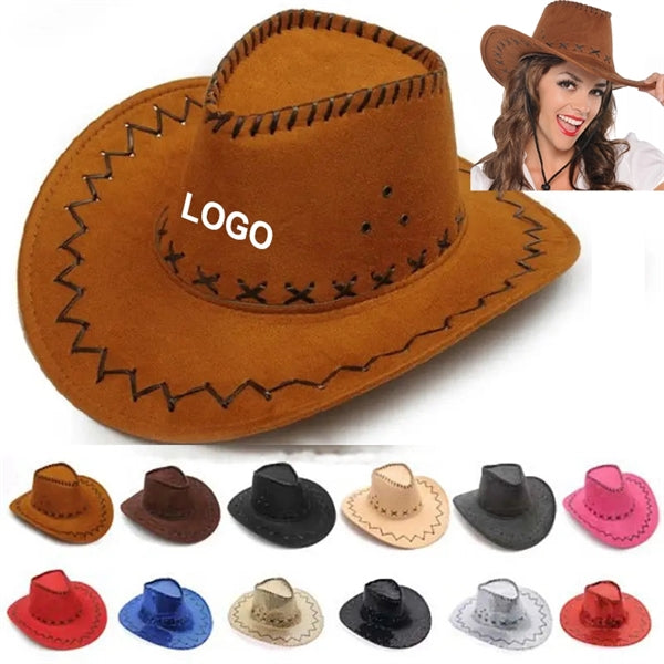 MOQ20 Faux Felt suede Cowboy Hat