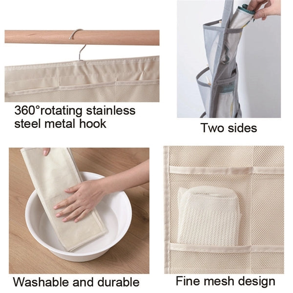 Underwear Socks Storage Double-Sided Hanging Bag
