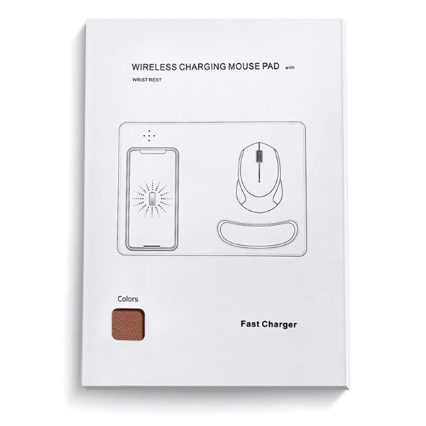 Leather Mouse Pad With Wireless Charger