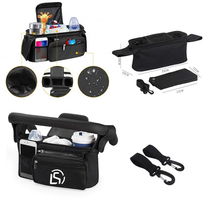 Non-Slip Stroller Organizer With Cup Holders