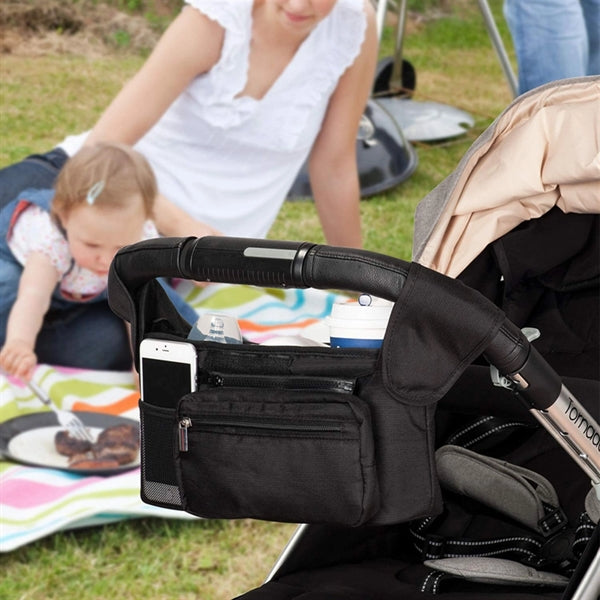 Non-Slip Stroller Organizer With Cup Holders