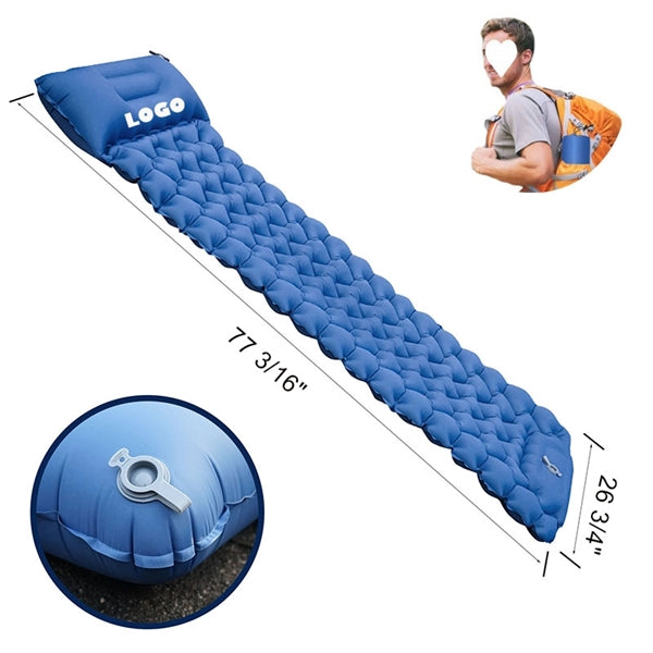 Foot Pump Sleeping Pad With Pillow For Camping