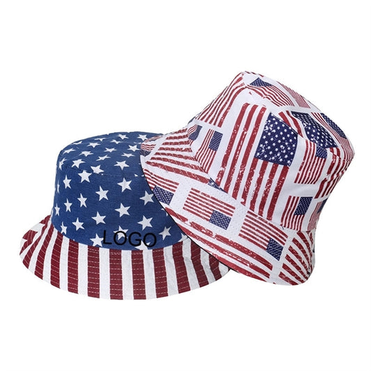 American Flag Bucket Fisherman Hat