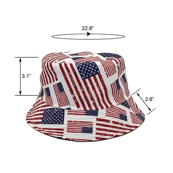 American Flag Bucket Fisherman Hat
