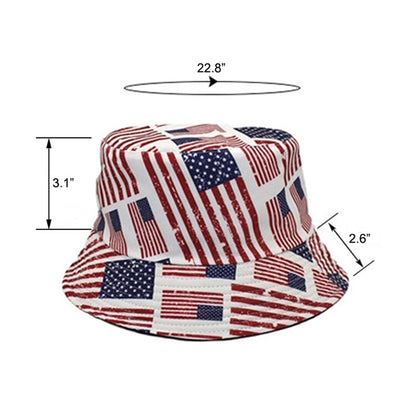 American Flag Bucket Fisherman Hat