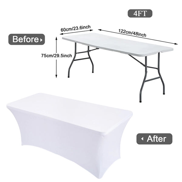 4ft Spandex Fitted Stretch Table Cover