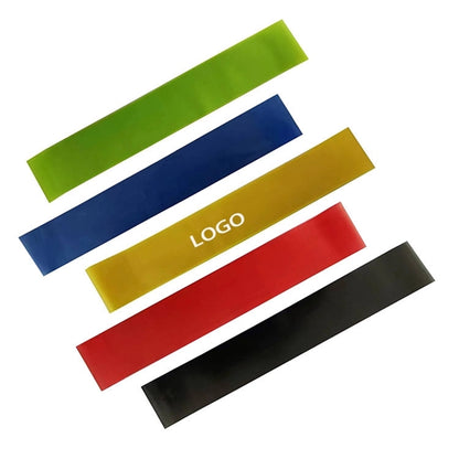 Set of 5 Fitness Elastic Resistance Bands Pilates Flexbands