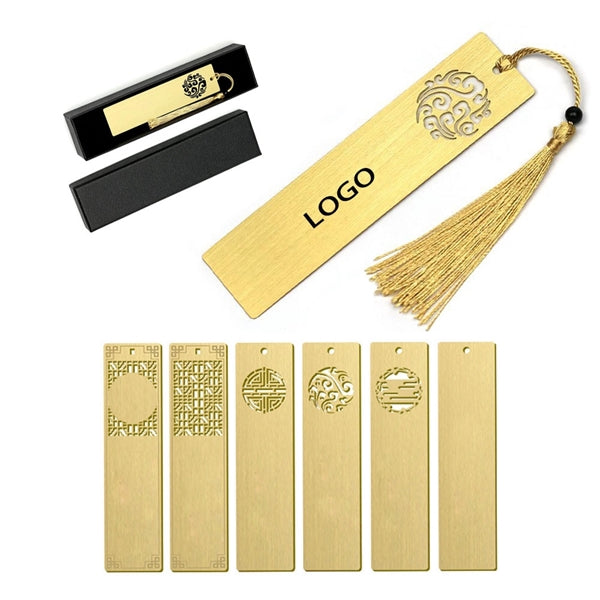 Customized Creative Tassel Brass Bookmark Gifts for Readers