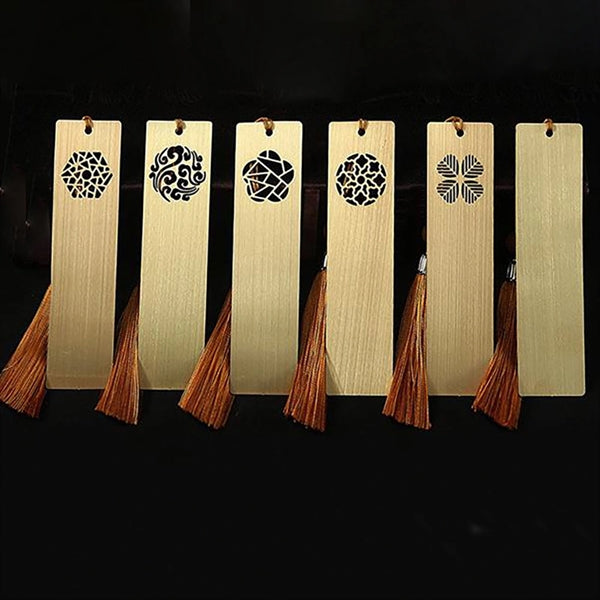 Customized Creative Tassel Brass Bookmark Gifts for Readers