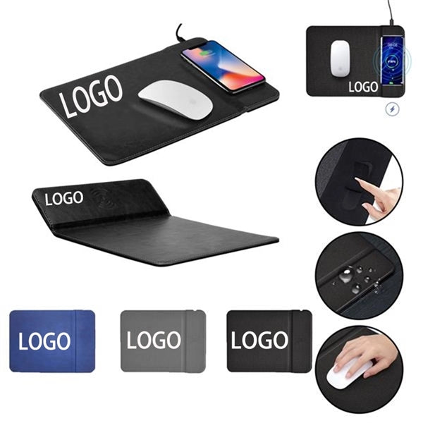 Wireless Charger Mouse Mat/Pad With Phone Stand