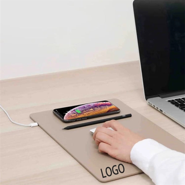 Wireless Charger Mouse Mat/Pad With Phone Stand