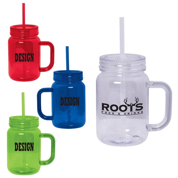 Wide Mouth Plastic Jar Mug