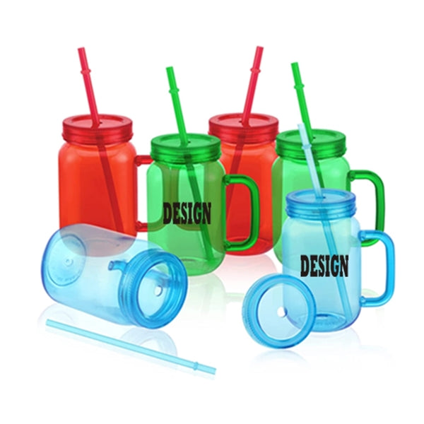 Wide Mouth Plastic Jar Mug