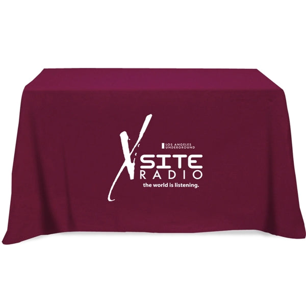 Flat 3-sided Table Cover - fits 4 foot standard table