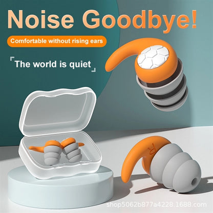 Noise Cancelling Soft Silicone Earplugs in Case