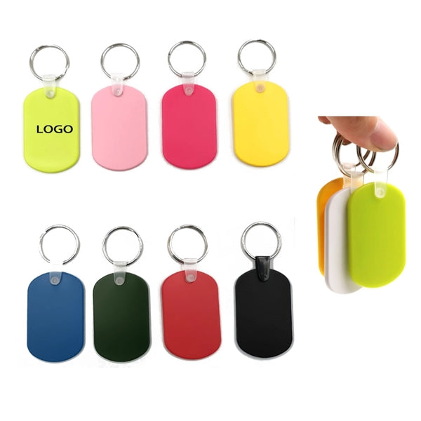 Plastic Dog Cat Tags Hotel Motel Keychain