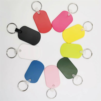 Plastic Dog Cat Tags Hotel Motel Keychain