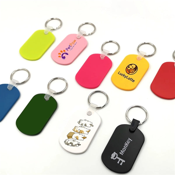 Plastic Dog Cat Tags Hotel Motel Keychain