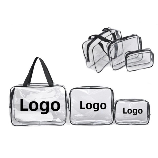 Zippered Clear Cosmetics Travel Makeup bags