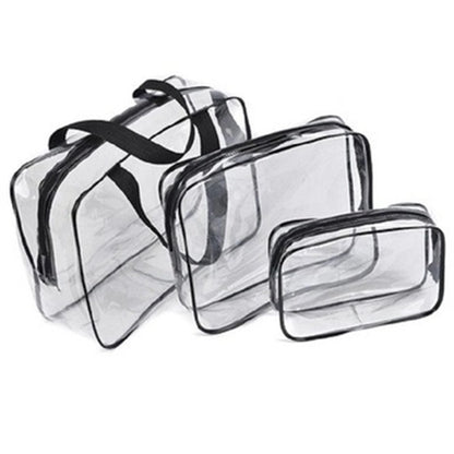 Zippered Clear Cosmetics Travel Makeup bags