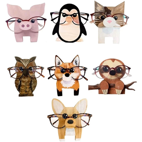 Creative wooden Animal Eyeglasses Holder