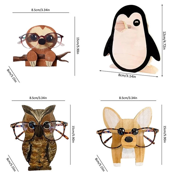 Creative wooden Animal Eyeglasses Holder