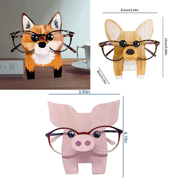 Creative wooden Animal Eyeglasses Holder