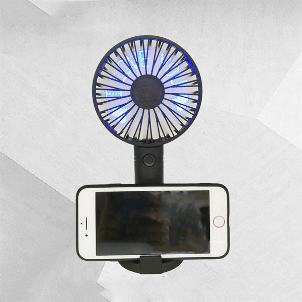 Portable Mini Fan with Phone Holder Hand-held Desktop USB