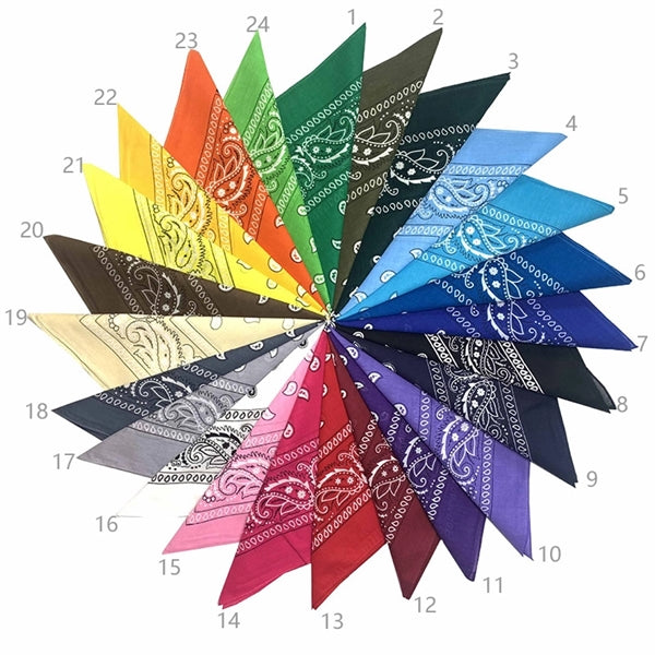 Bandanna Head Square Scarf