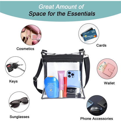See Through Crossbody Concert Bags for Women Men